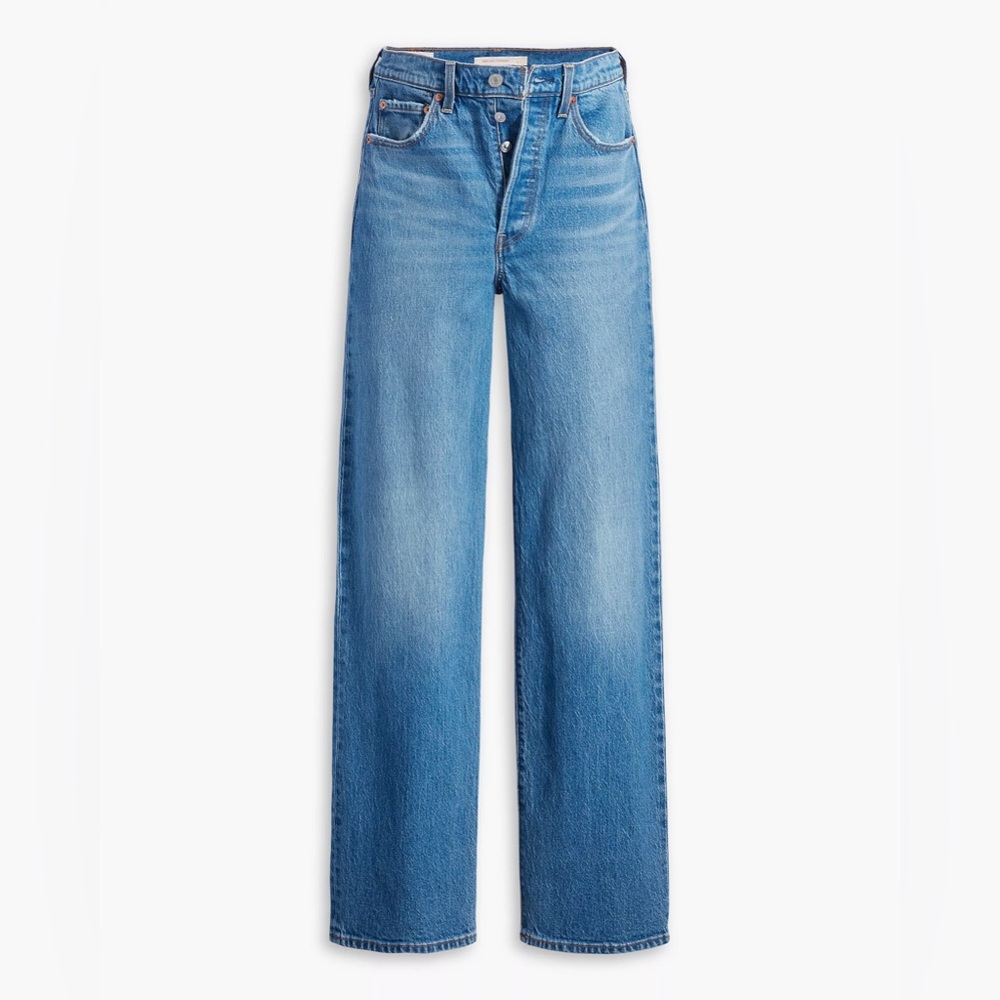 Levi's Light Blue High-Rise Wide Leg Jeans